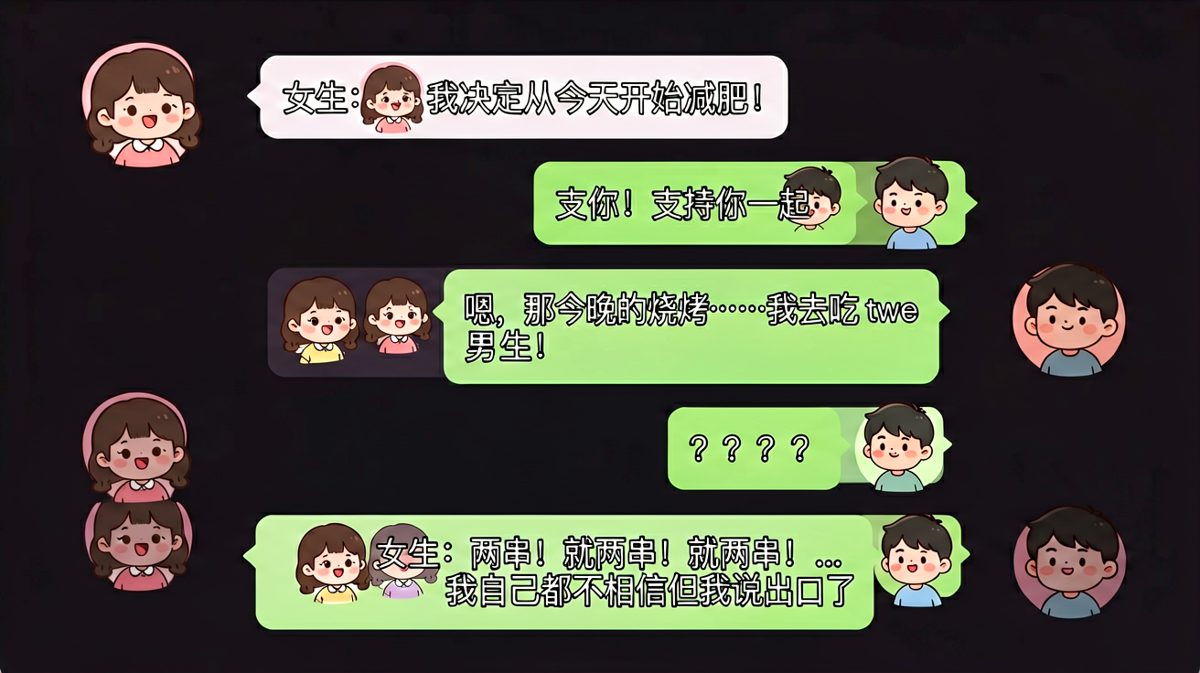 减肥第一天就破功，两串烧烤的倔强