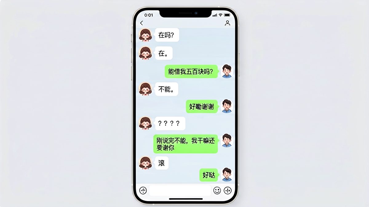 借钱变还钱的逻辑闭环，男生这波操作把女生整不会了