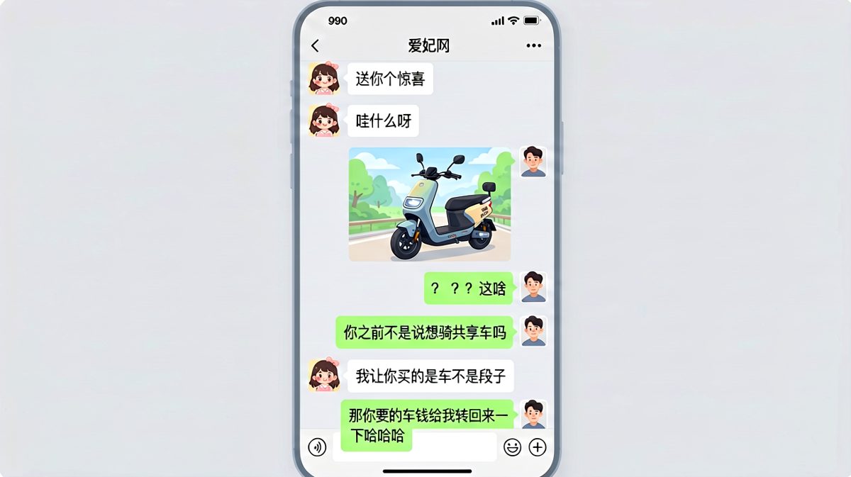 惊喜变惊吓，共享单车的幽默回应让女生无言以对