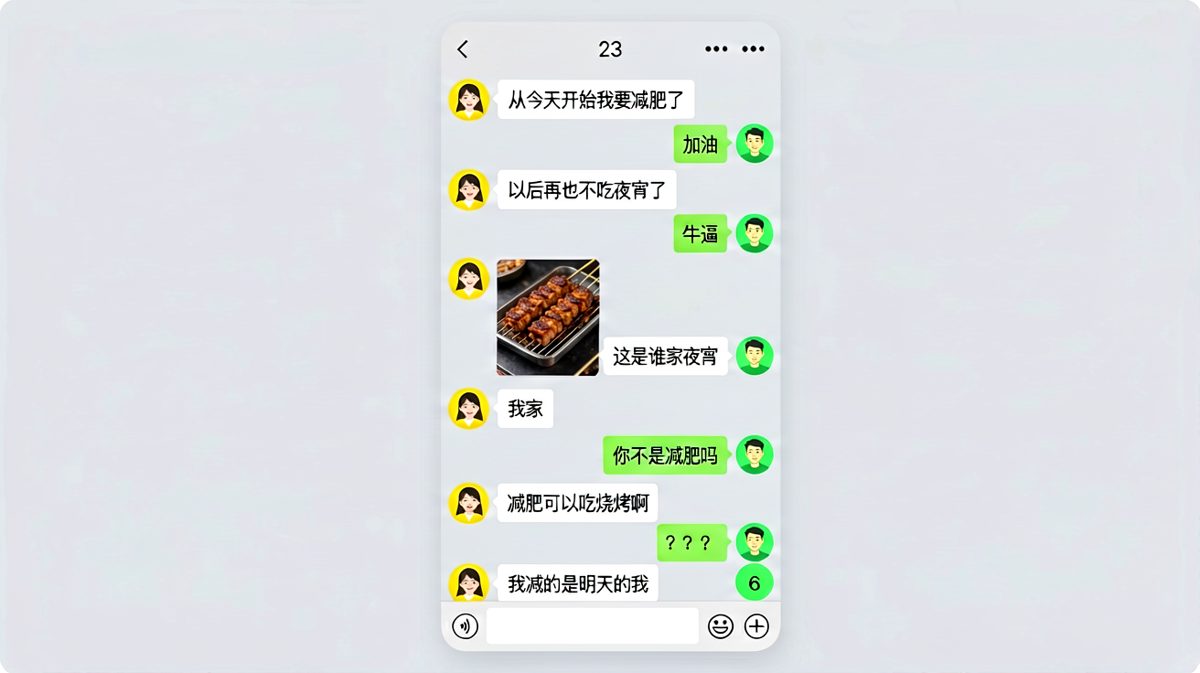 我减的是明天的我，今天的我不管