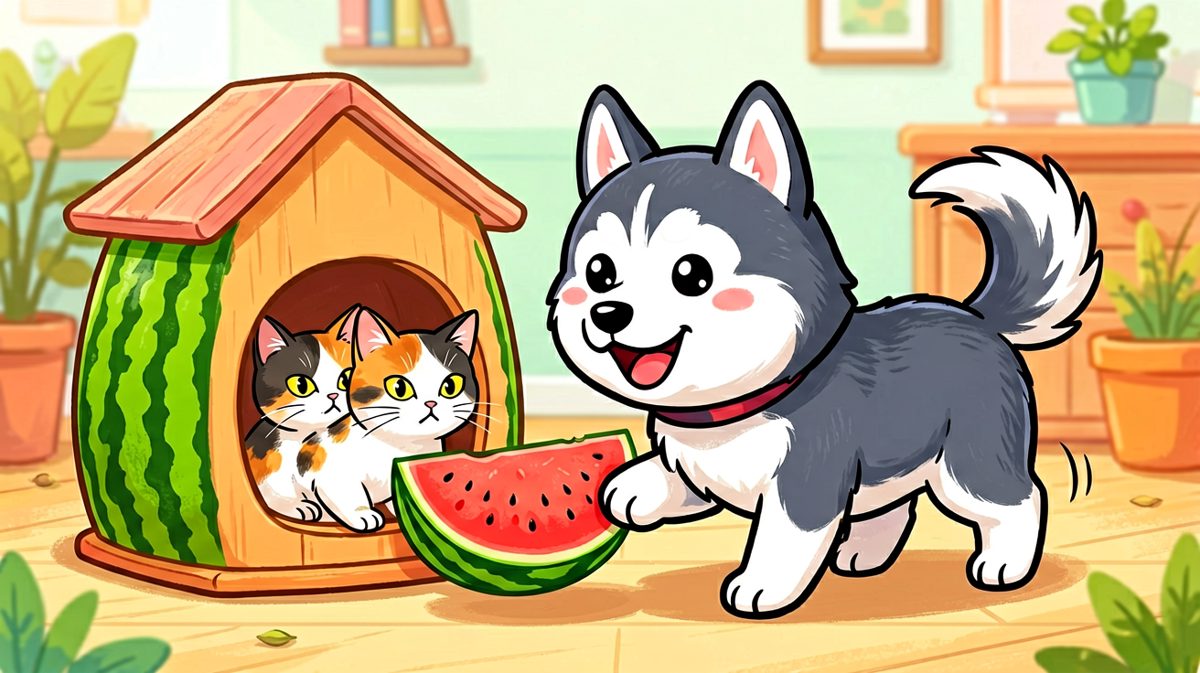 送你个西瓜当礼物！猫主子：我不要！！！
