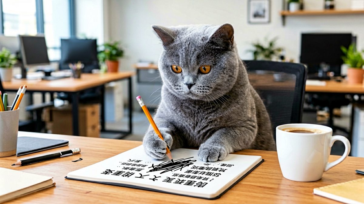 今晚又要熬夜改方案了，猫咪也逃不过996