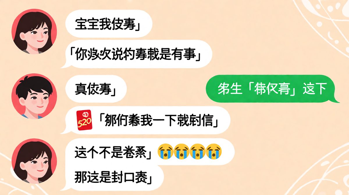 当男朋友说没事的时候，红包也救不了场。