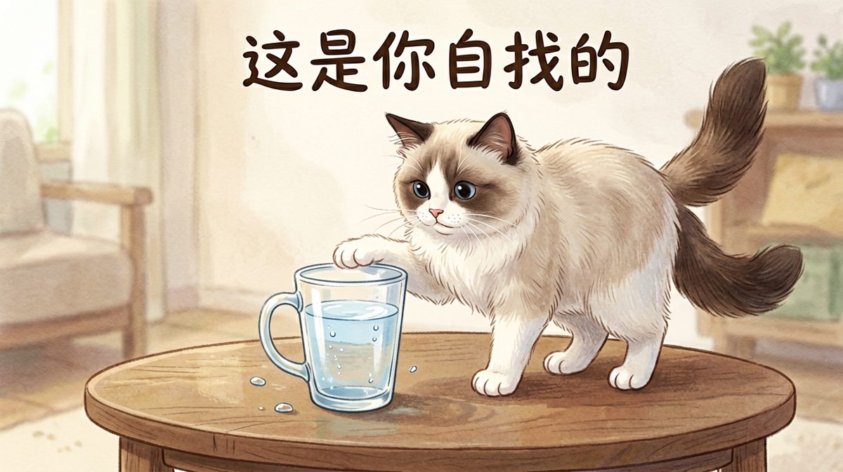 猫咪的恶作剧从不提前通知，主打一个出其不意