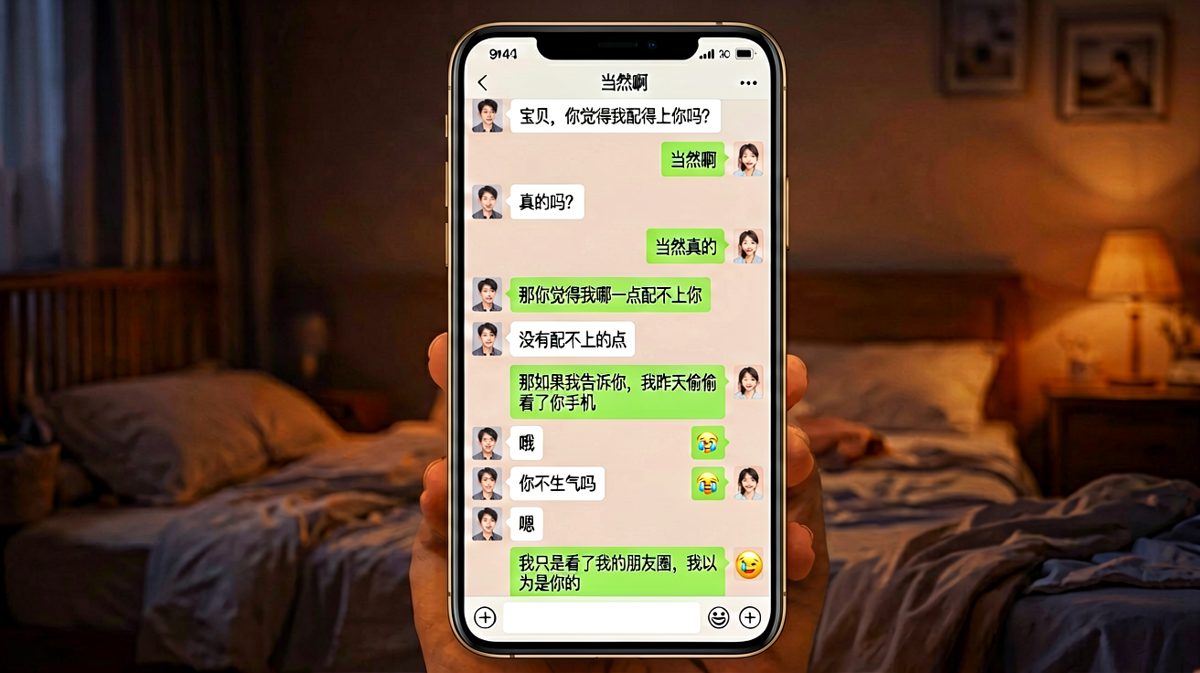深情表白变社死现场，原来偷看的是自己朋友圈。