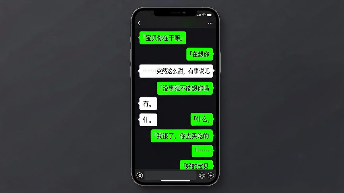 甜言蜜语三秒钟，最后目的还是吃。