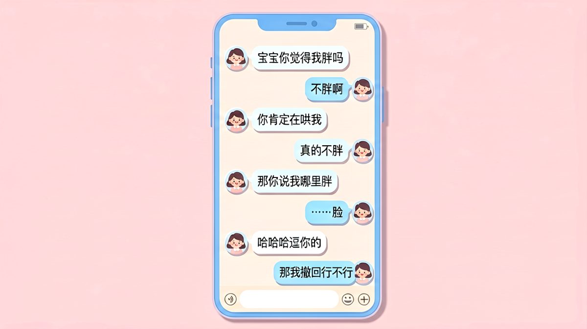 男生踩坑经典难题'你胖吗'，一句话说完直接社死