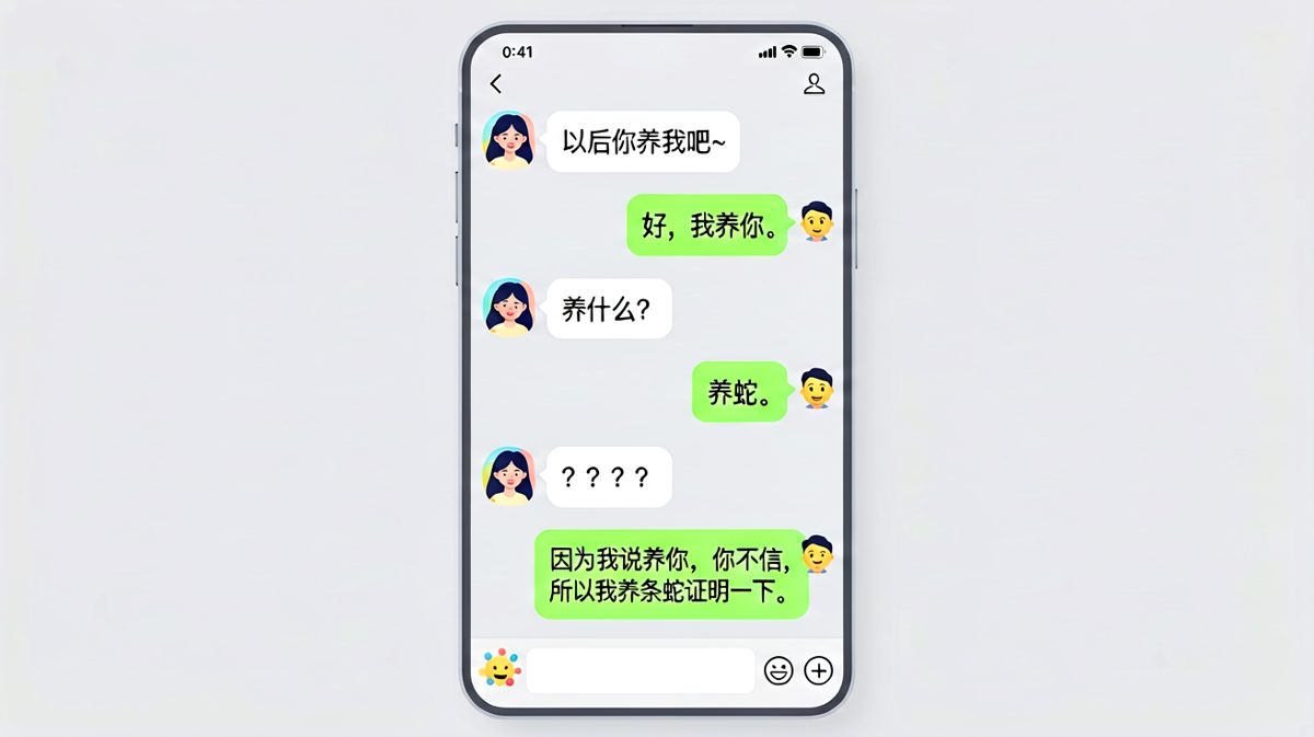 "我养你"之后竟变成养蛇，求生欲与幽默感同时拉满