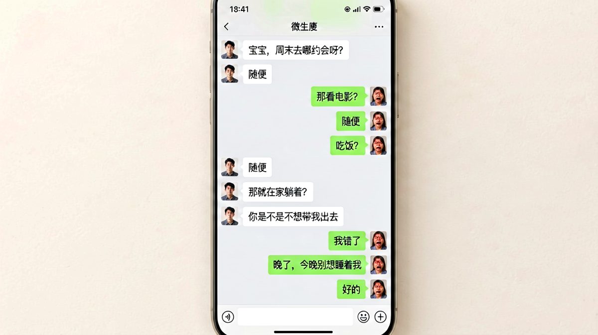 '随便'是情侣对话中最危险的三个字，没有之一。