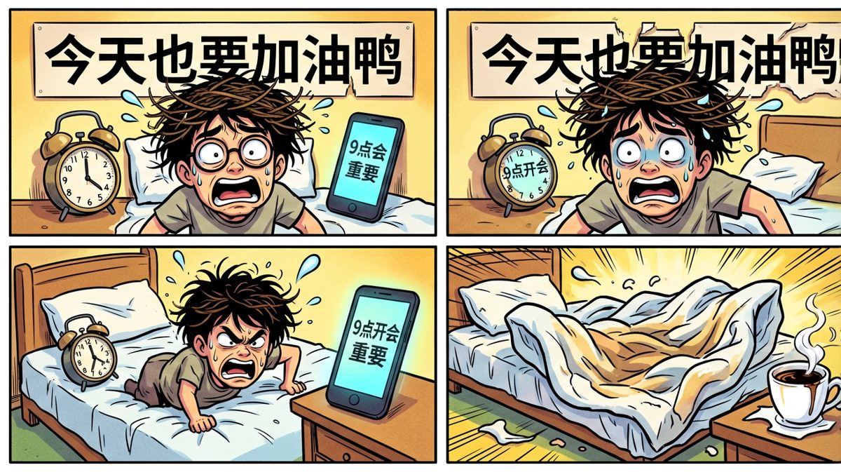 惊醒发现迟到，整个人崩溃了。