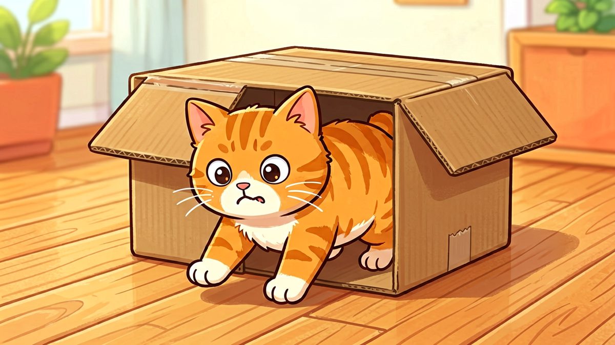 猫咪：只要我够努力，箱子就会自动变大！