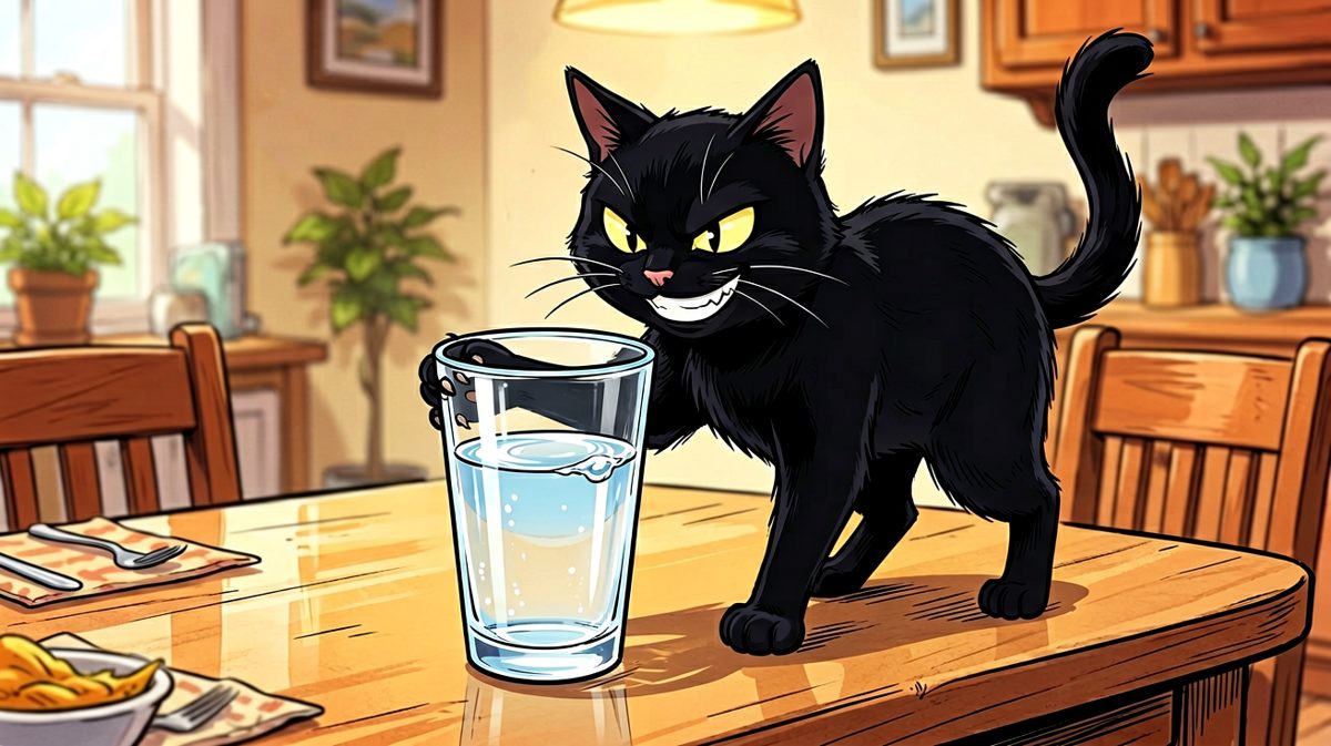 猫咪：我说让它掉，它就得掉。