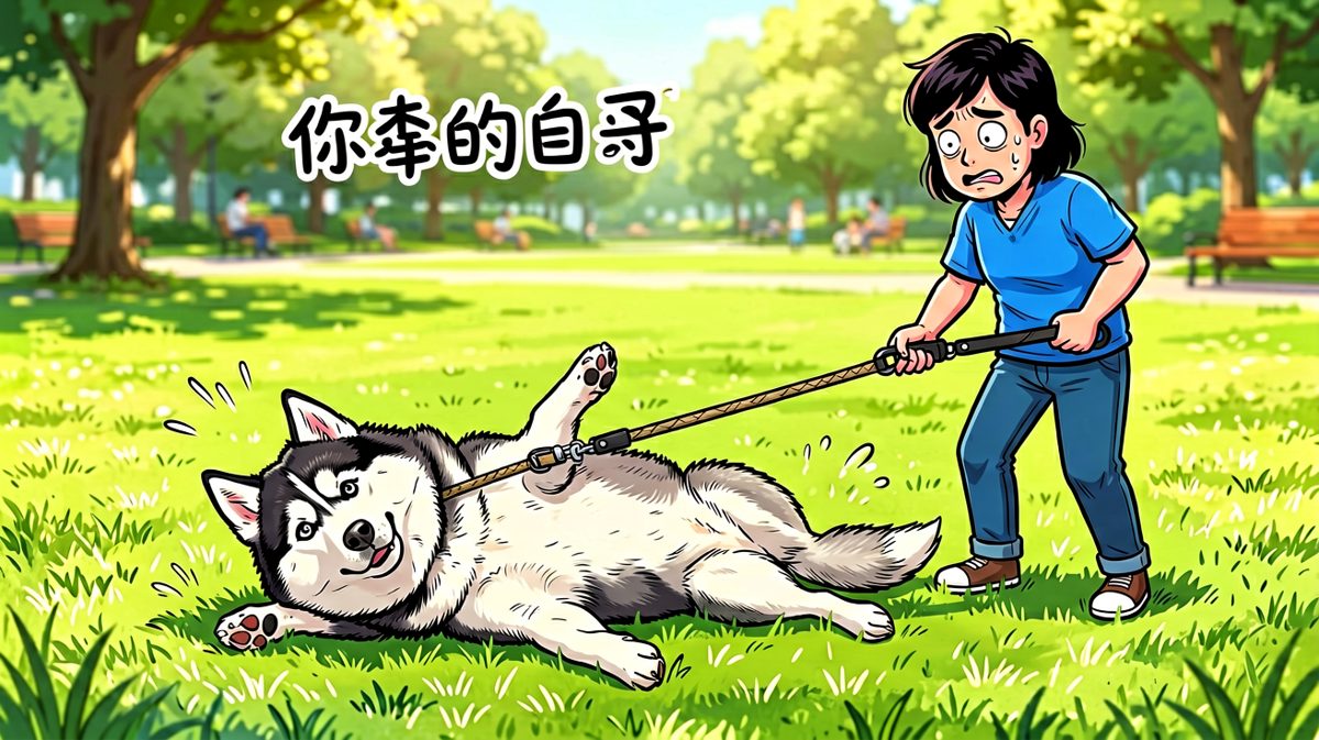 狗狗：今天的风太大，我起不来。