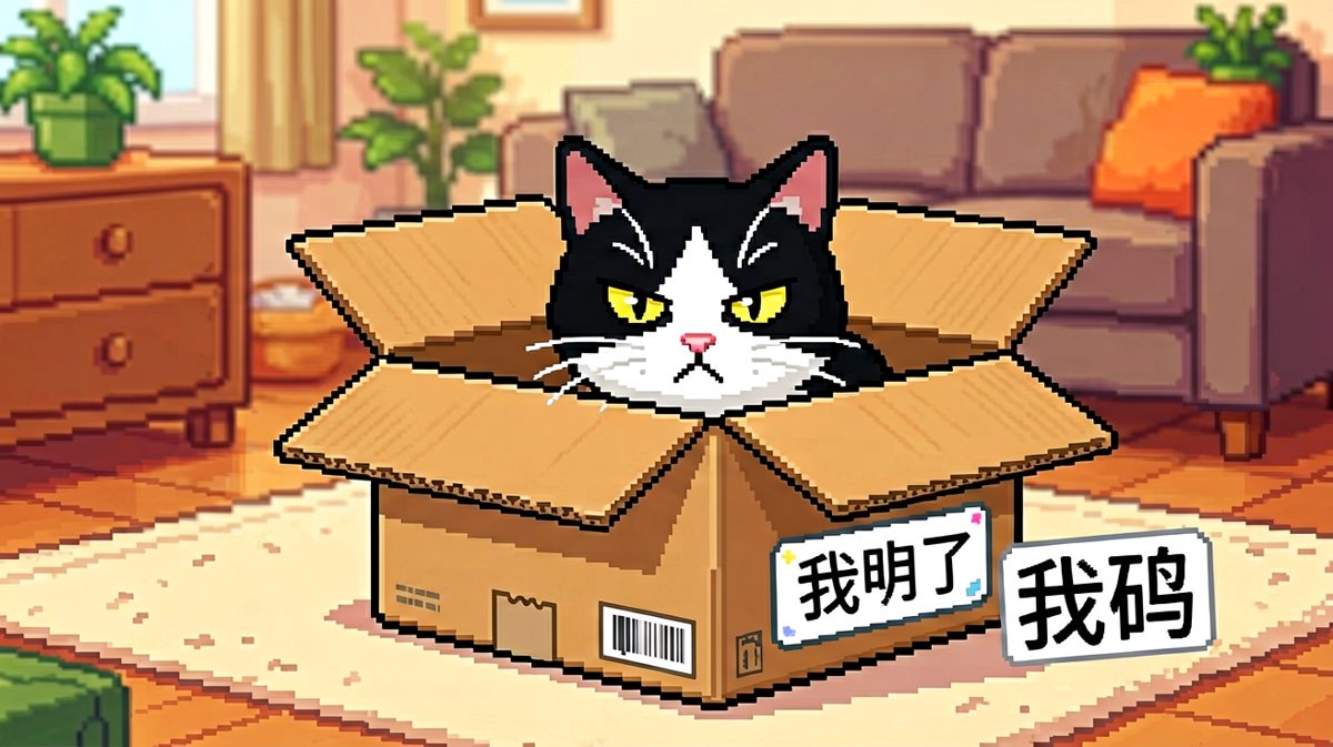 猫咪的哲理：只要头能进去，这就是我的家