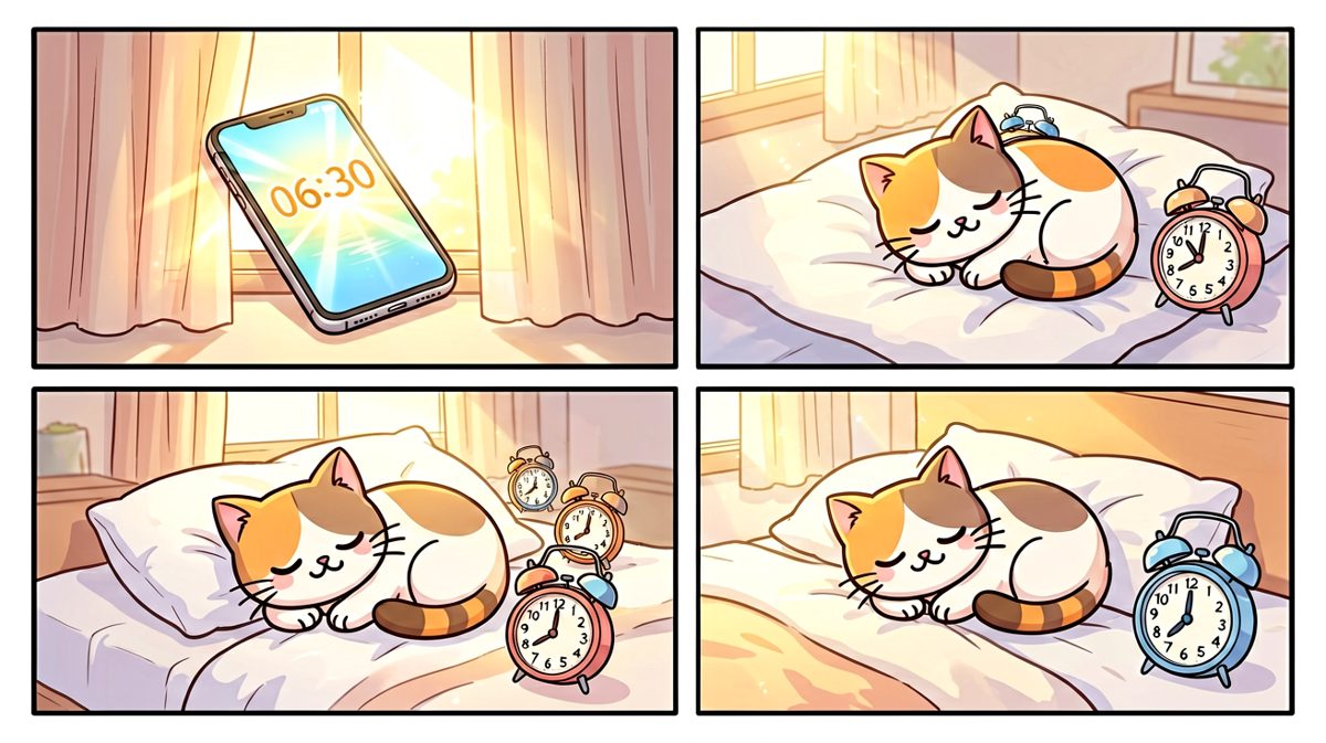 闹钟响起，继续睡！