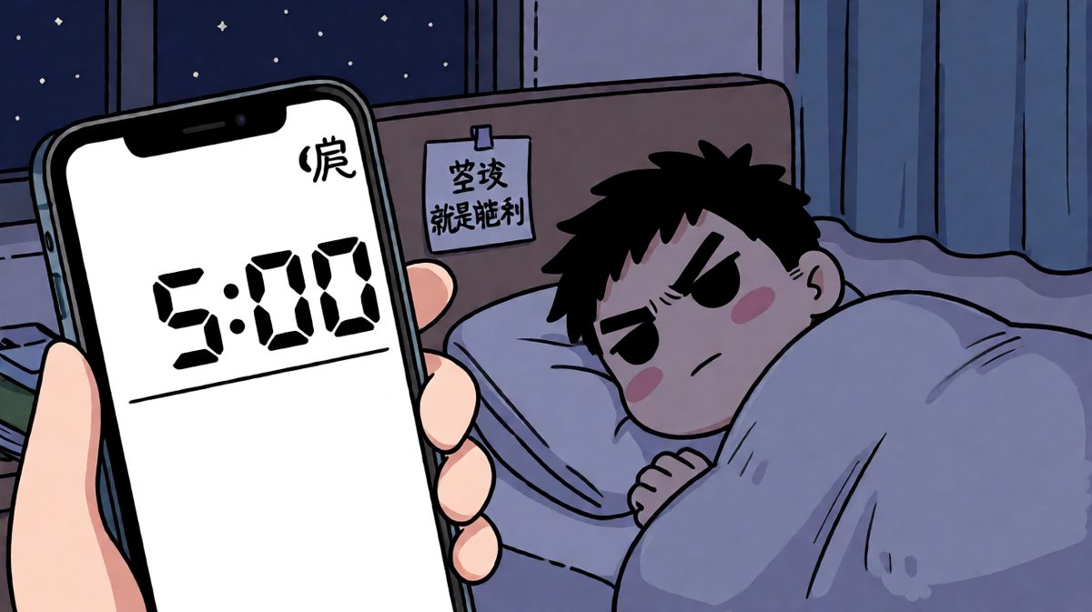 凌晨五点，雄心壮志的闹钟响前灵魂