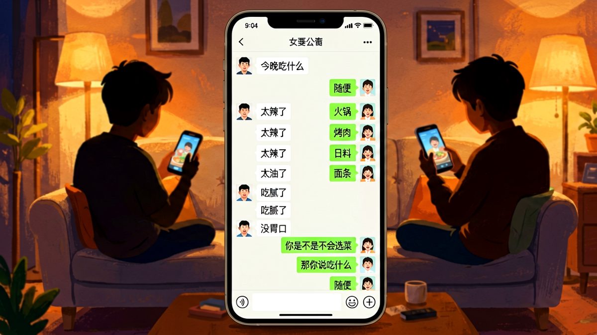 '随便'是情侣间最难的哲学题，选错直接送命。