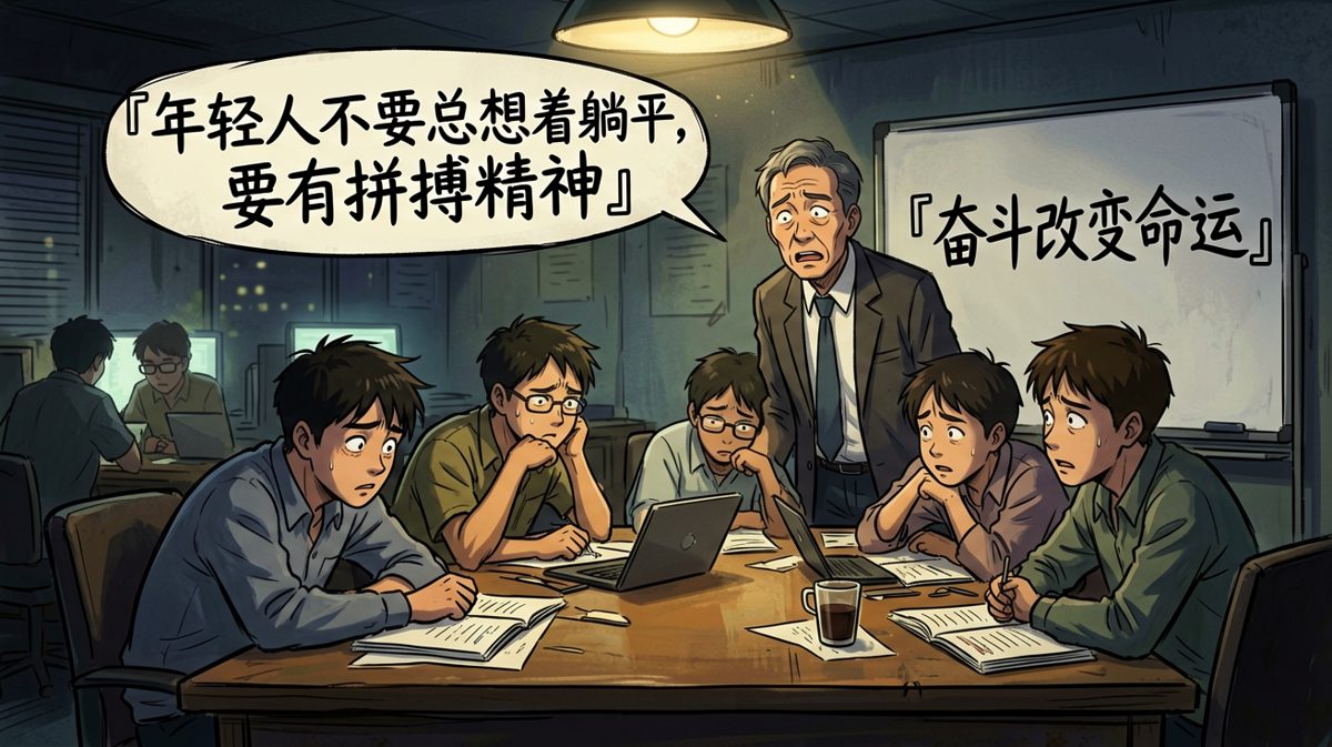 老板教育员工要拼搏不要躺平，员工反问：那工资能改变命运吗？老板沉默了三秒。（反转：老板自己周末还在钓鱼朋友圈晒图）