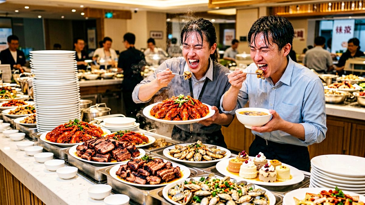 战斗开始！盘子一个接一个，根本停不下来。