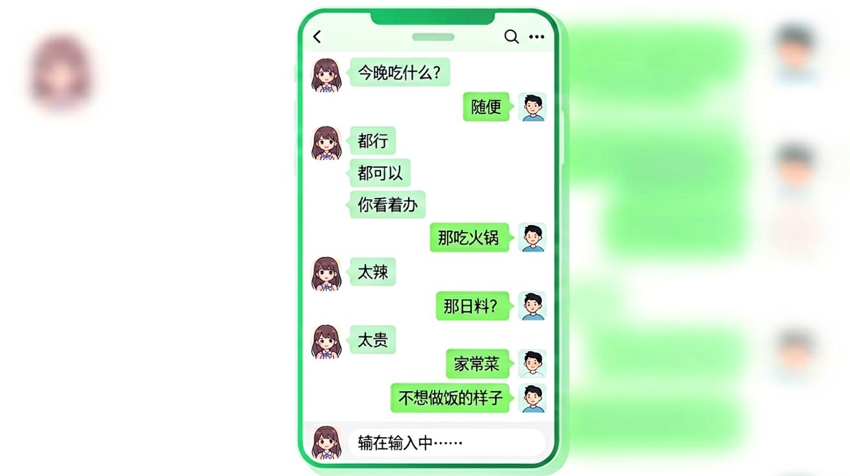 经典灵魂三问：吃什么、随便、都行