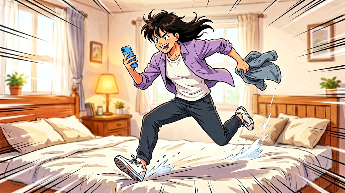 周一即将迟到的危机感让主角爆发出超人体能！