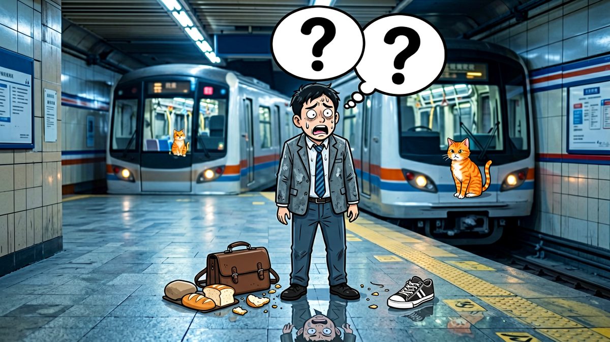 四格：真相大白——今天是周六，白忙活一整天。
