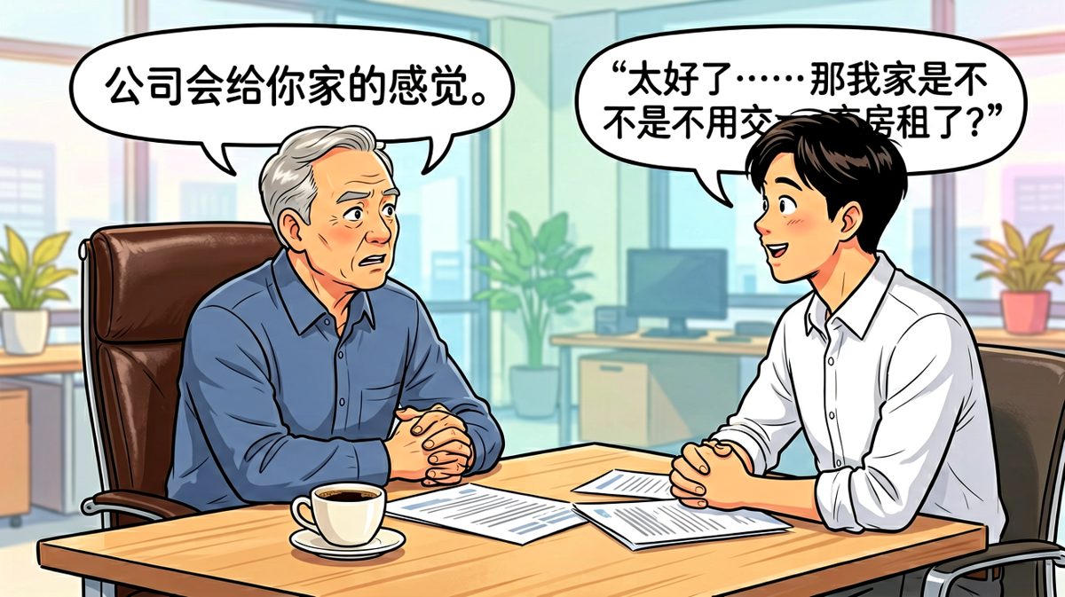 老板说给你家的感觉，员工认真计算房租后沉默了