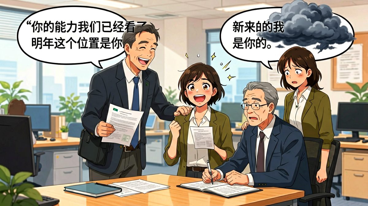 承诺升职的老板，一年后又对新人说了同样的话