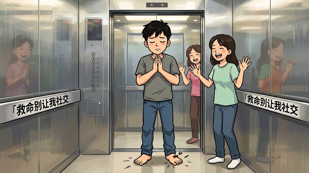 电梯遇到同事，社恐人士的生死时速
