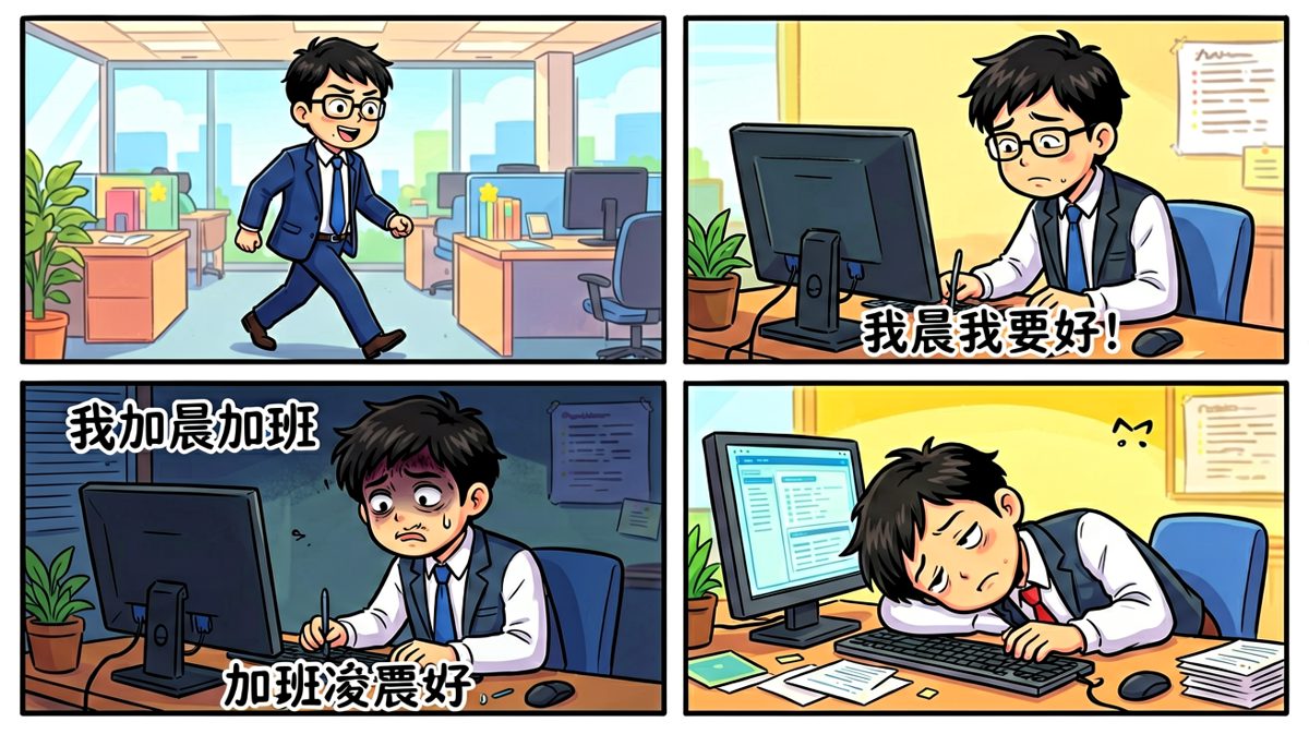第一天上班 vs 上班第五年，打工人的精神状态演变史。