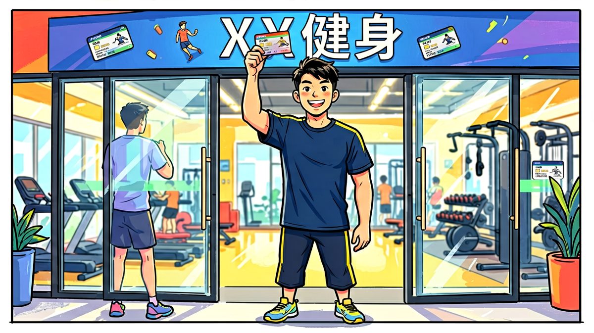 办卡那天，我觉得自己就是未来的健身达人。