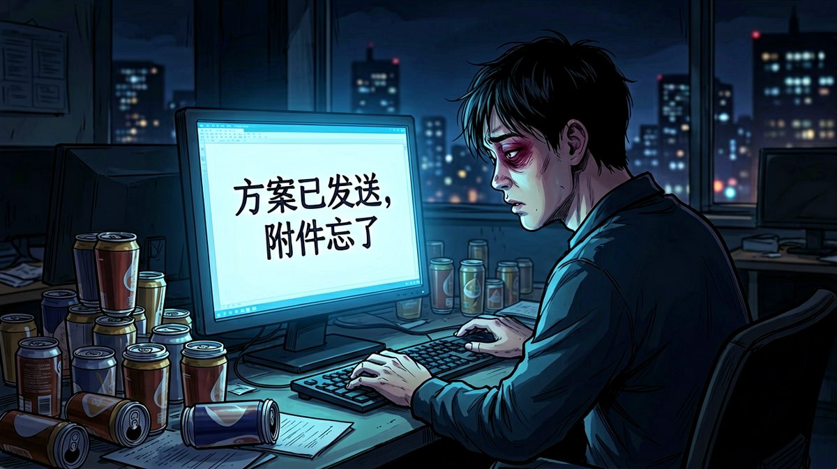 凌晨三点，我发了份没有附件的方案，从此开始了人生反思