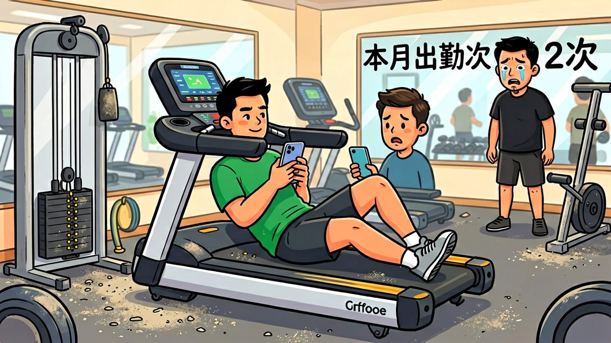 来健身房最大的运动：翻手机找外卖软件