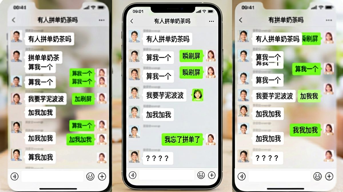 群里有奶茶，但没有我这个傻子参与的资格