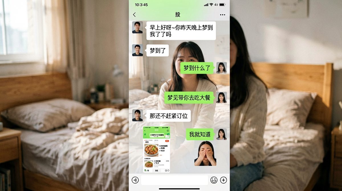 做梦带你吃大餐，结果是大餐十八块九的外卖