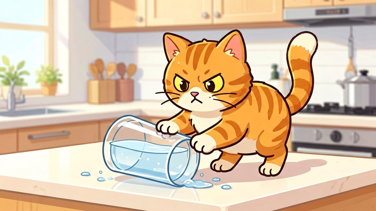 猫咪：朕按住了它，尔等退下！