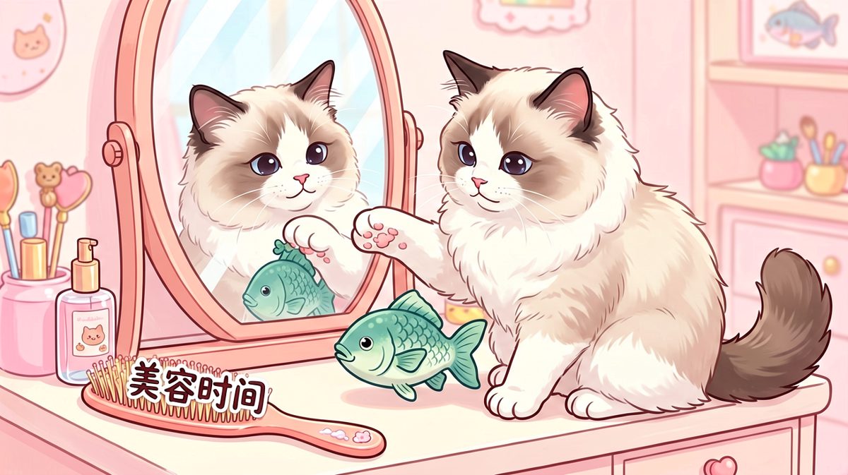 布偶猫：本宫的美容仪式，凡人勿扰。