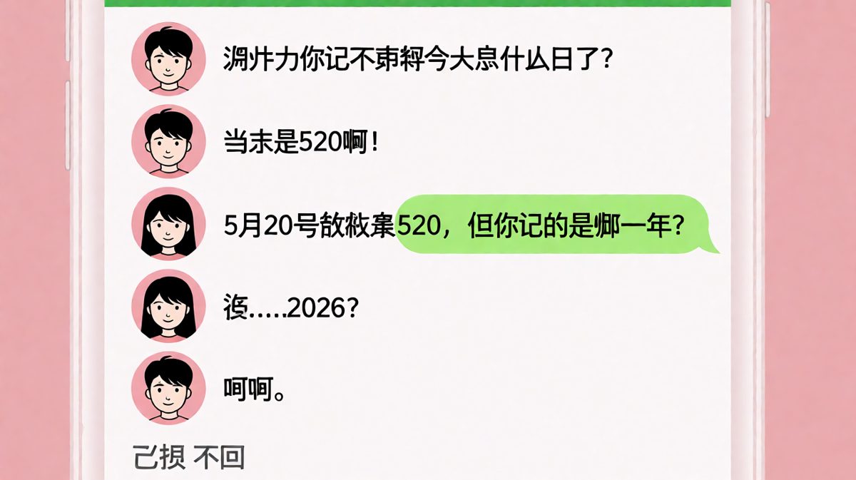 男友对520日期的极限操作，越描越黑