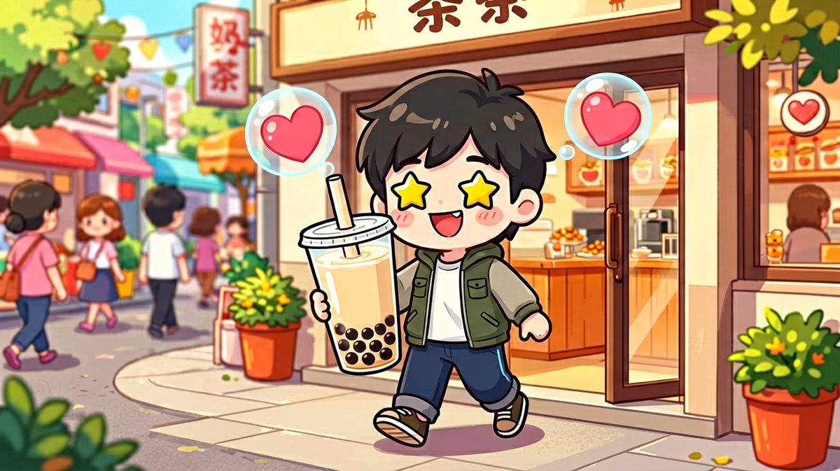 第2格：路过奶茶店， flag开始动摇