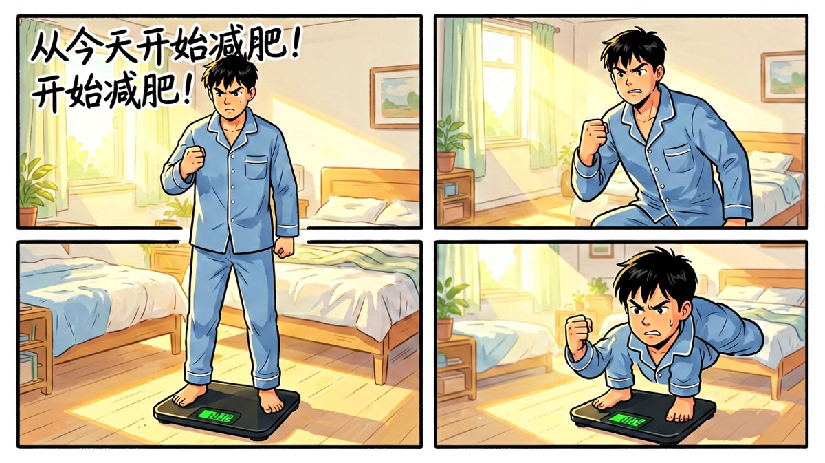 晨起立下宏伟减肥flag