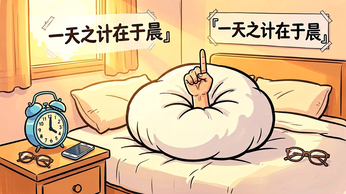 闹钟响了，但被子不想起来