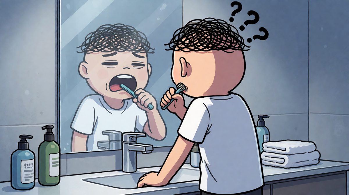 刷牙是凭本能，洗脸靠缘分