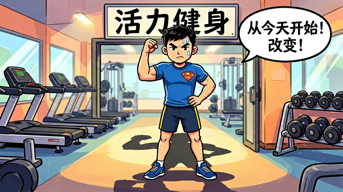 雄心壮志走进健身房