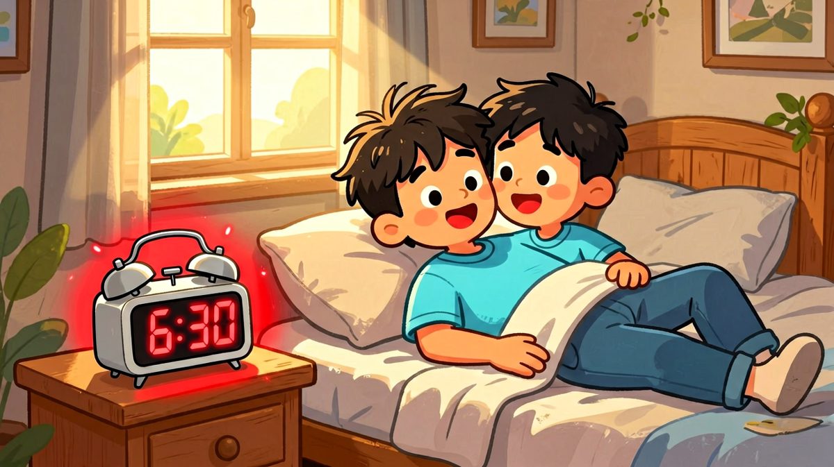 闹钟响起，上班族还在睡梦中