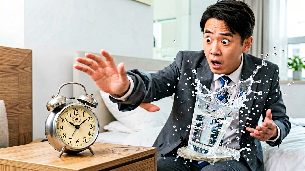 手滑打翻水杯，水花飞溅！