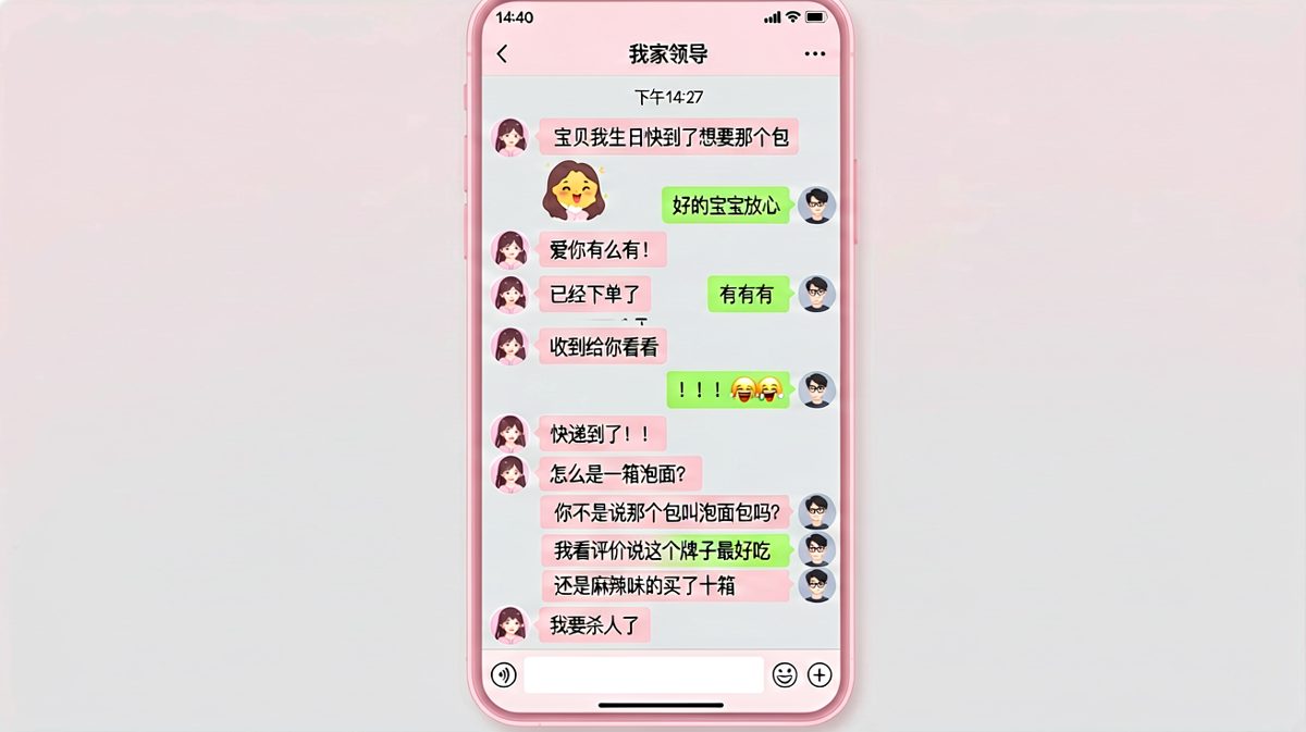 把'泡面包'听成泡面，直男误会引发的生日社死现场。