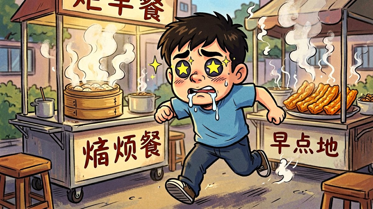 然而……早餐摊的香味直击灵魂