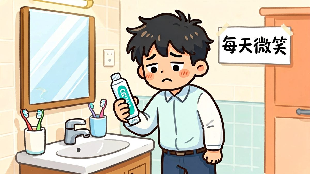 刚醒来的打工人满怀期待地准备刷牙