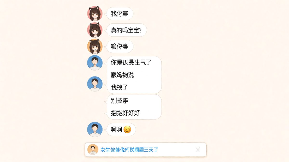 "我没事"翻译过来就是"你死定了"