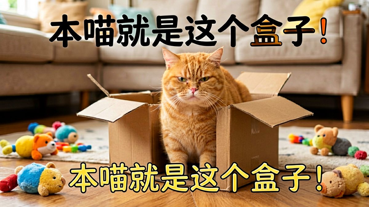 猫咪对纸箱的执念，永远觉得小箱子能装下大身体